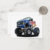 Cartoon monstertruck notitiekaartje (Voorkant / Achterkant in situ)
