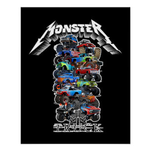 Cartoon monstertruck perfect poster