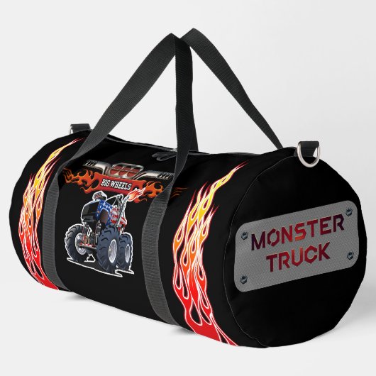 Cartoon monstertruck plunjezak (Linkerhoek)