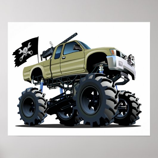 Cartoon monstertruck poster (Voorkant)