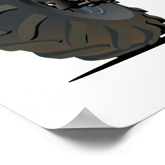 Cartoon monstertruck poster (Hoek)