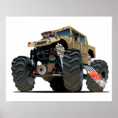 Cartoon monstertruck poster (Voorkant)