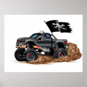 Cartoon monstertruck poster (Voorkant)