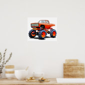 Cartoon monstertruck poster (Keuken)