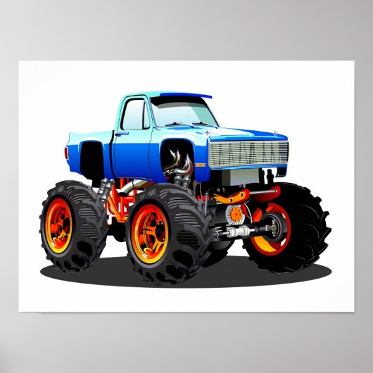 Cartoon monstertruck poster (Voorkant)