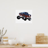 Cartoon monstertruck poster (Keuken)