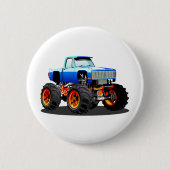 Cartoon monstertruck ronde button 5,7 cm (Voorkant)