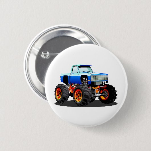 Cartoon monstertruck ronde button 5,7 cm (Voorkant /achterkant)