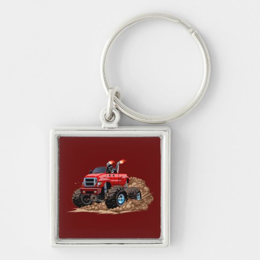 Cartoon monstertruck sleutelhanger (Voorkant)