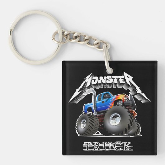 Cartoon monstertruck sleutelhanger (Voorkant)