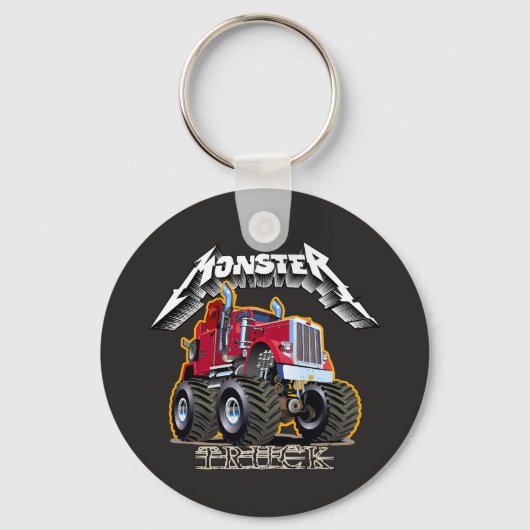 Cartoon monstertruck sleutelhanger (Voorkant)