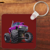 Cartoon monstertruck sleutelhanger (Achterkant)