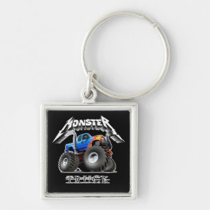 Cartoon monstertruck sleutelhanger
