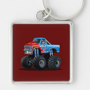 Cartoon monstertruck sleutelhanger