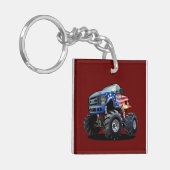 Cartoon monstertruck sleutelhanger (Voorkant Links)