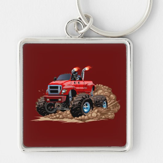 Cartoon monstertruck sleutelhanger (Voorkant)