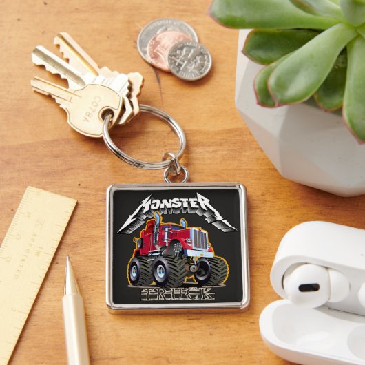 Cartoon monstertruck sleutelhanger (Bureau)