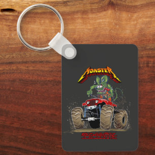 Cartoon monstertruck sleutelhanger