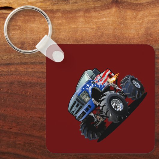 Cartoon monstertruck sleutelhanger (Voorkant)