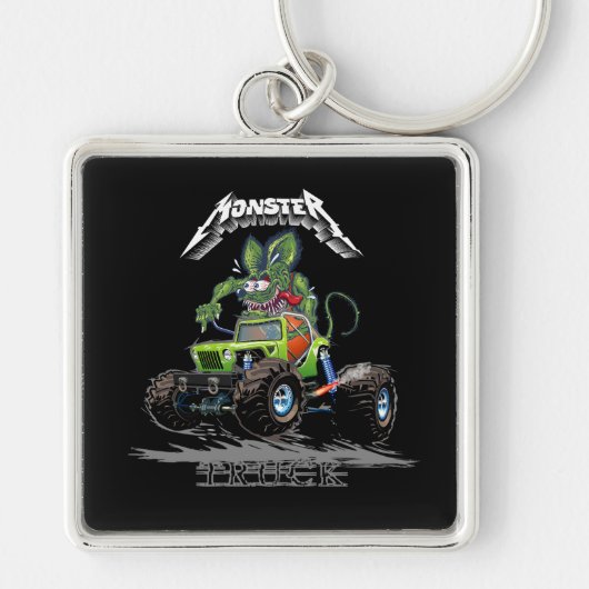 Cartoon monstertruck sleutelhanger (Voorkant)