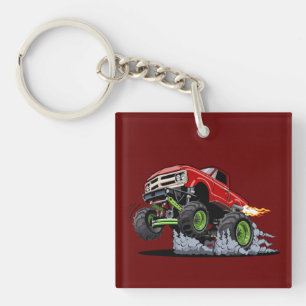 Cartoon monstertruck sleutelhanger