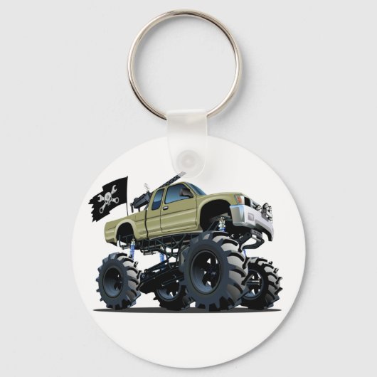 Cartoon monstertruck sleutelhanger (Voorkant)