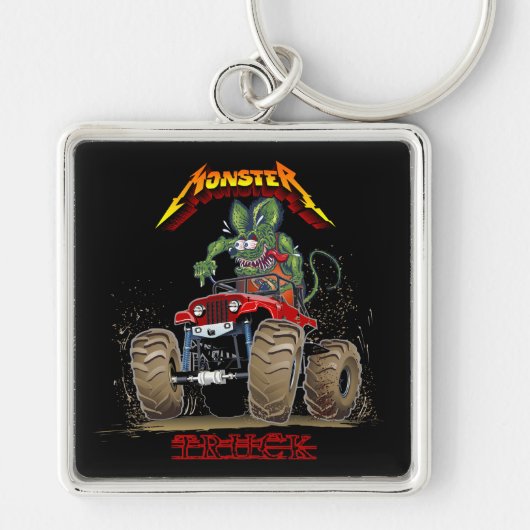 Cartoon monstertruck sleutelhanger (Voorkant)