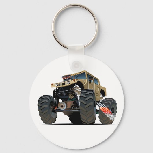 Cartoon monstertruck sleutelhanger (Voorkant)
