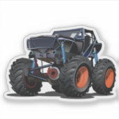 Cartoon monstertruck sticker (Voorkant)