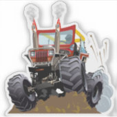 Cartoon monstertruck sticker (Voorkant)