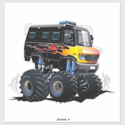 Cartoon monstertruck sticker (Vel)