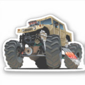 Cartoon monstertruck sticker (Voorkant)