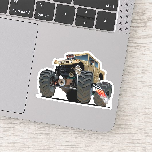 Cartoon monstertruck sticker (Detail)