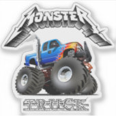 Cartoon monstertruck sticker (Voorkant)