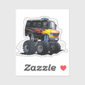 Cartoon monstertruck sticker (Vel)