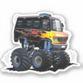 Cartoon monstertruck sticker (Voorkant)