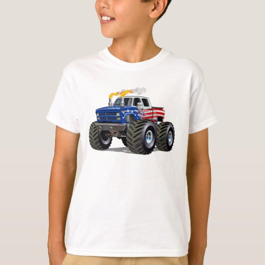 Cartoon monstertruck t-shirt (Voorkant)