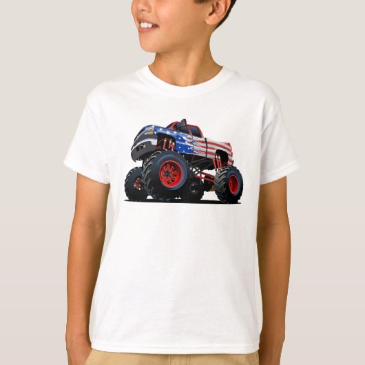 Cartoon monstertruck t-shirt (Voorkant)