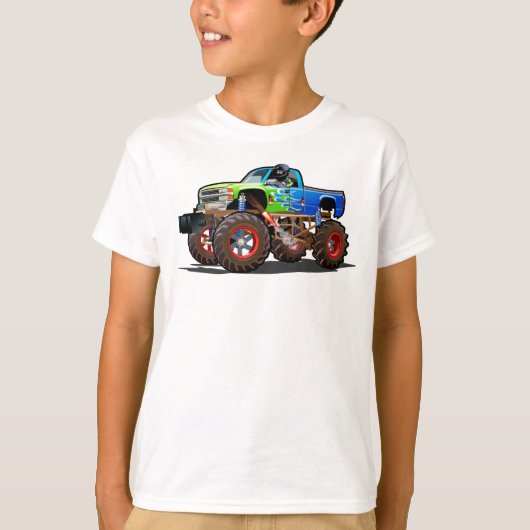 Cartoon monstertruck t-shirt (Voorkant)