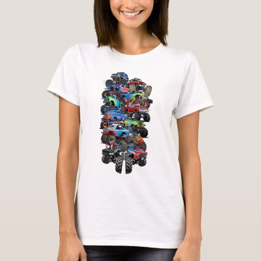 Cartoon monstertruck t-shirt (Voorkant)