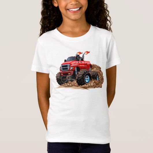 Cartoon monstertruck t-shirt (Voorkant)