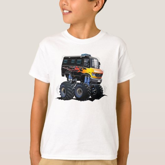 Cartoon monstertruck t-shirt (Voorkant)