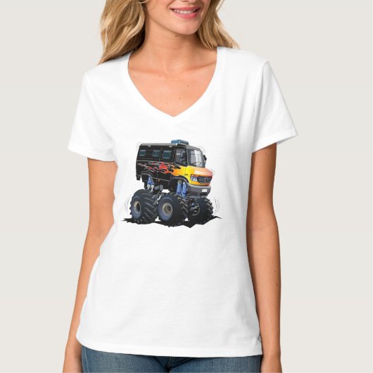 Cartoon monstertruck t-shirt (Voorkant)