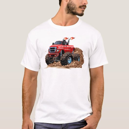 Cartoon monstertruck t-shirt (Voorkant)