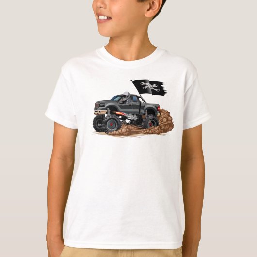 Cartoon monstertruck t-shirt (Voorkant)