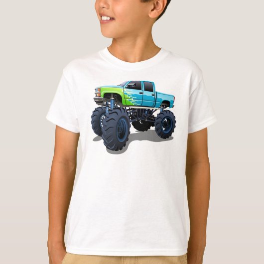 Cartoon monstertruck t-shirt (Voorkant)