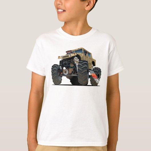 Cartoon monstertruck t-shirt (Voorkant)