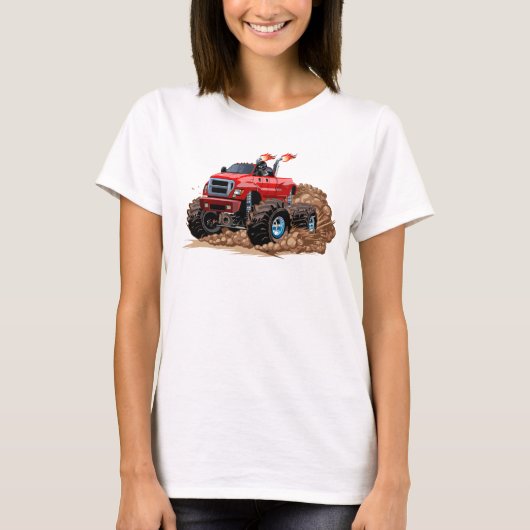 Cartoon monstertruck t-shirt (Voorkant)