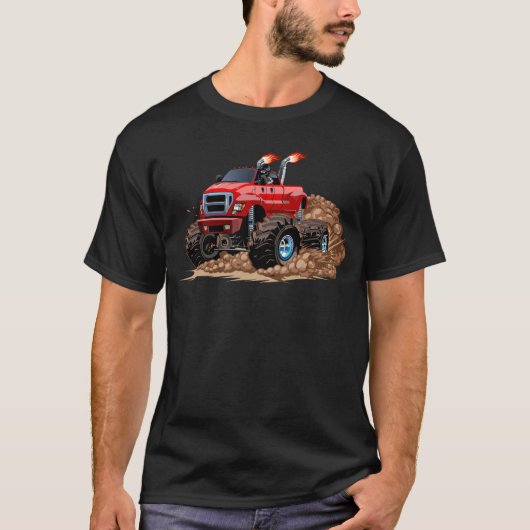 Cartoon monstertruck t-shirt (Voorkant)