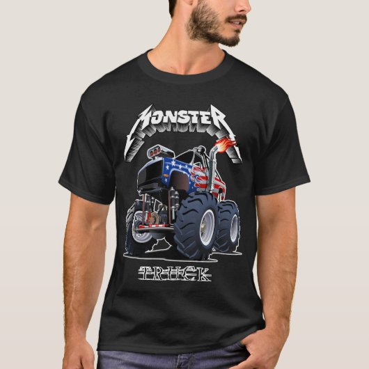 Cartoon monstertruck t-shirt (Voorkant)